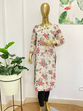 Cream chiffon kurti - kasumi.in